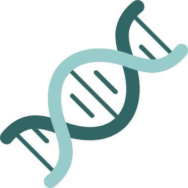 DNA sarmal DNA molekülü simgesi ana hat biçiminde 