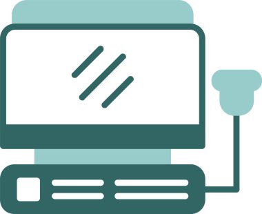 Ultrason makinesi. Web simgesi basit illüstrasyon