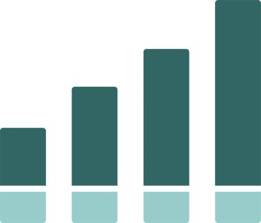  Sinyal kuvvet simgesi, basit vektör illüstrasyonu