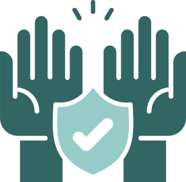 Güvendesin. Web basit simgesi illüstrasyonu