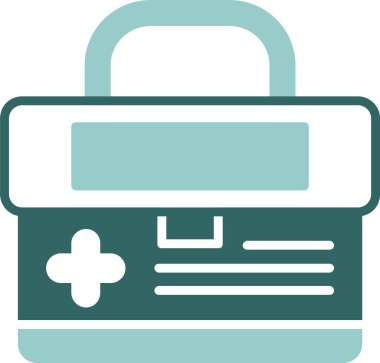 Web için tıbbi malzeme vektör simgesinin basit illüstrasyonu