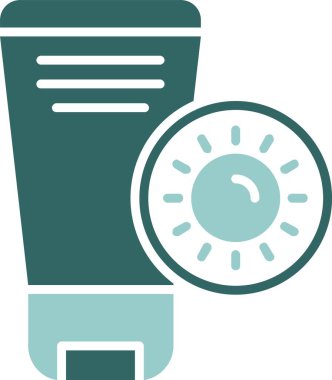 Güneş bloğu simgesinin vektör illüstrasyonu