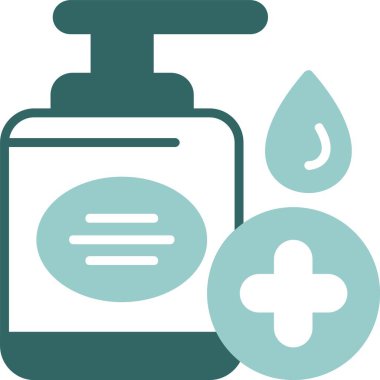 Dezenfektan şişesi. Basit tasarım