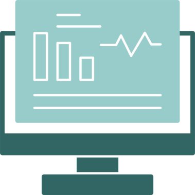 Monitör. Web simgesi basit illüstrasyon