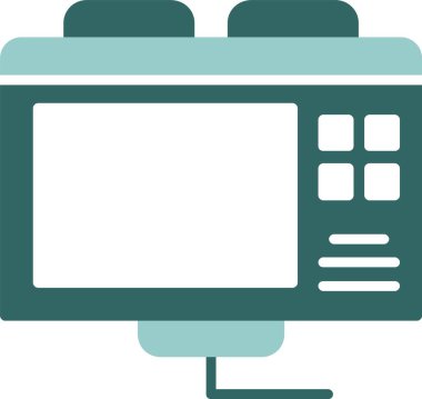 Monitör. Web simgesi basit illüstrasyon