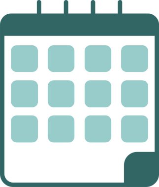 Takvim simgesi vektör illüstrasyonu