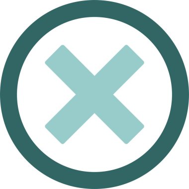 Çapraz. Web simgesi basit illüstrasyon 