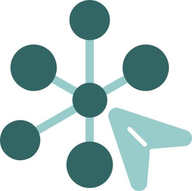 Etkileşim. Web simgesi basit illüstrasyon