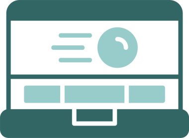 Hareket Grafiği. Web simgesi basit illüstrasyon