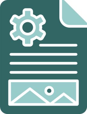 İçerik Yönetimi. Web simgesi basit illüstrasyon