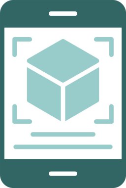 Artırılmış Gerçeklik. Web simgesi basit illüstrasyon