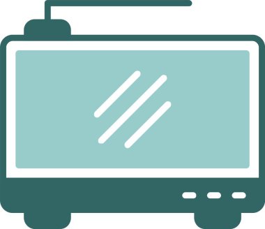 Televizyon. Web simgesi basit illüstrasyon