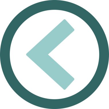 Geriye doğru sembol. Web simgesi basit illüstrasyon