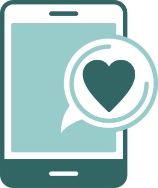 Aşk. Web simgesi basit illüstrasyon