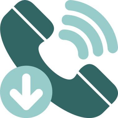 telefon ahizesi simgesi, vektör çizimi basit tasarım