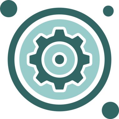 dişli simgesi, vektör illüstrasyonu basit tasarım