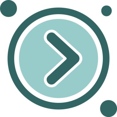 Navigasyon oku sağa. Web simgesi basit illüstrasyon