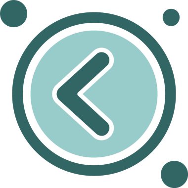 Seyrüsefer oku sola. Web simgesi basit illüstrasyon