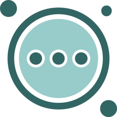 Daha fazla düğme web simgesi, vektör illüstrasyonu              