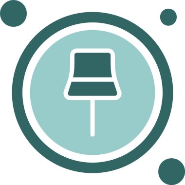 Pin Düğmesi Web simgesi, vektör illüstrasyonu              