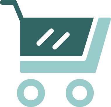 Sepet simgesi, vektör illüstrasyonu basit tasarım