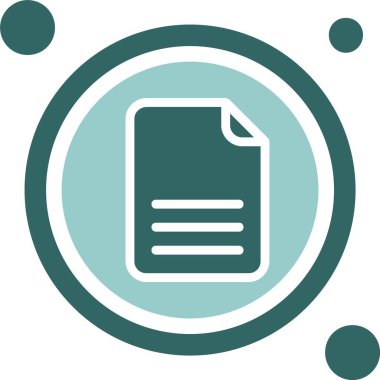 Belge Düğmesi web simgesi, vektör illüstrasyonu              