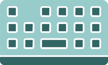 Bilgisayar klavyesi simgesi, basit biçim