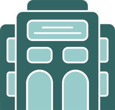 Kütüphane Binası kutsal kişilerin resmi, vektör çizim 