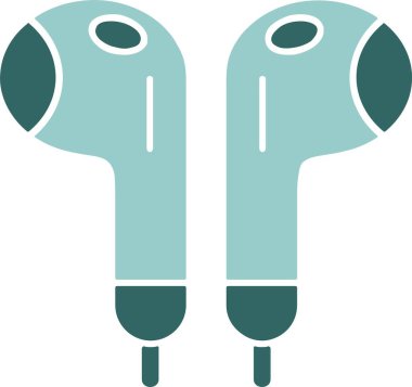 Kulaklık web simgesi, basit vektör illüstrasyonu