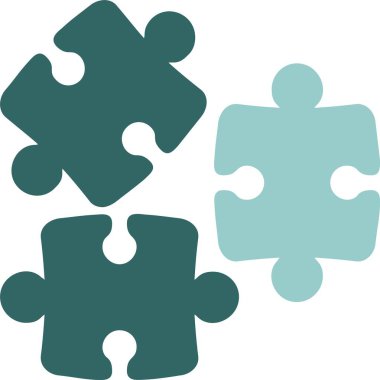 Bulmaca Parçaları web simgesi, basit vektör illüstrasyonu