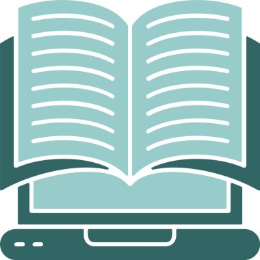 Dijital Edebiyat Web simgesi, basit vektör illüstrasyonu