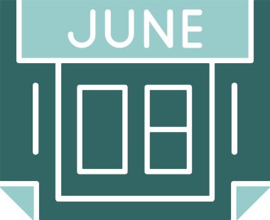 8 Haziran takvim tarih vektör çizelgesi 