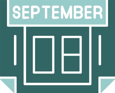 8 Eylül web simgesi, basit vektör illüstrasyonu