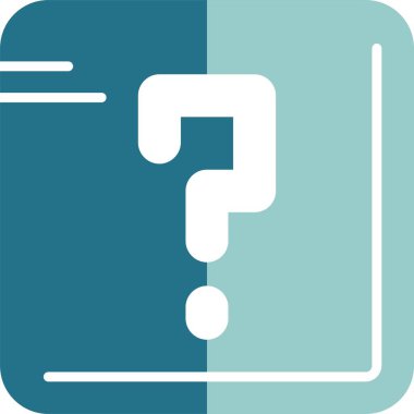 Soru işareti. Web simgesi basit illüstrasyon