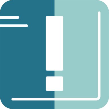 Ünlem işareti simgeyi izole etti. Renkli Dikkat Dikkat İşareti. Düz Uyarı Sembolü.