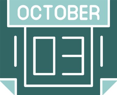 3 Ekim web simgesi, basit vektör illüstrasyonu 