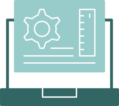 Web geliştirme simgesi, vektör illüstrasyonu basit tasarım