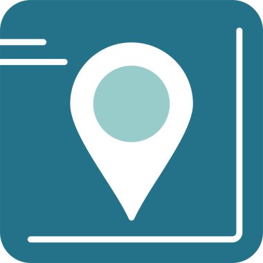 Harita iğnesi. Web simgesi basit illüstrasyon