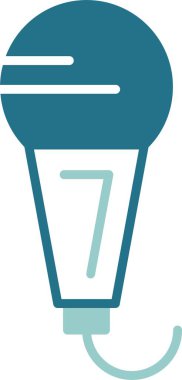 mikrofon simgesi. Basit Vektör illüstrasyonu 