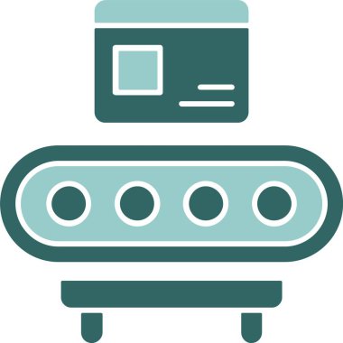 Assembly Line web simgesi, basit vektör illüstrasyonu