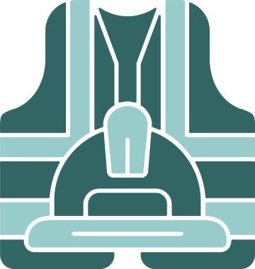 İnşaat mühendisi simgesi, vektör illüstrasyonu