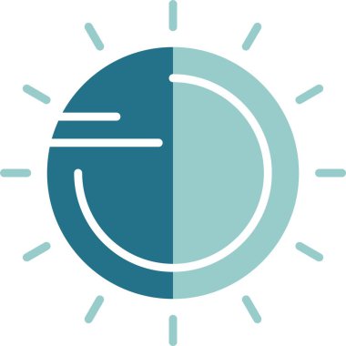 Güneş Ağı simgesi, vektör simgesi illüstrasyonu