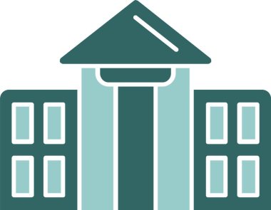bina simgesi, vektör illüstrasyonu basit tasarım