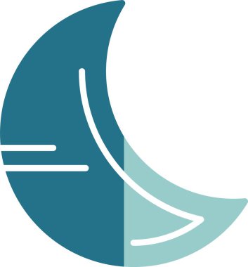 Ay simgesi, vektör illüstrasyonu basit tasarım