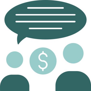 Ortak Pazarlık. Web simgesi basit illüstrasyon