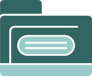 klasör web simgesi, vektör çizim 