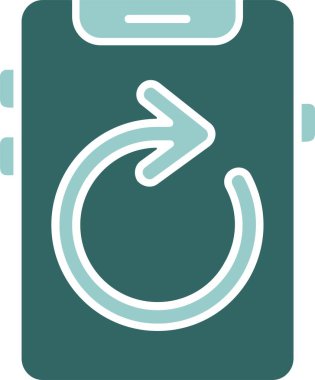 Soyut arkaplanda izole edilmiş simgeyi döndür