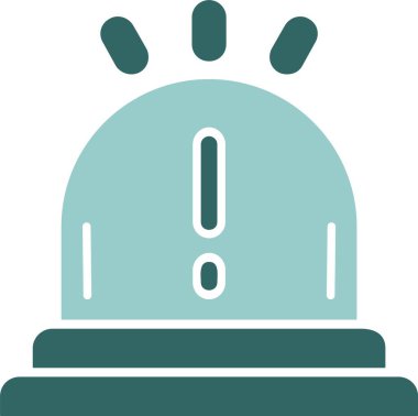 Siren Alarmı simgesi, vektör illüstrasyonu  