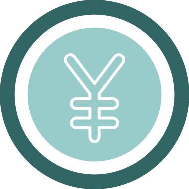 Japon Yen Simgesi Beyaz Arkaplanda İzole Edildi 