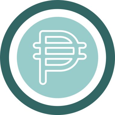 Meksika Pezosu web simgesi vektör illüstrasyonu